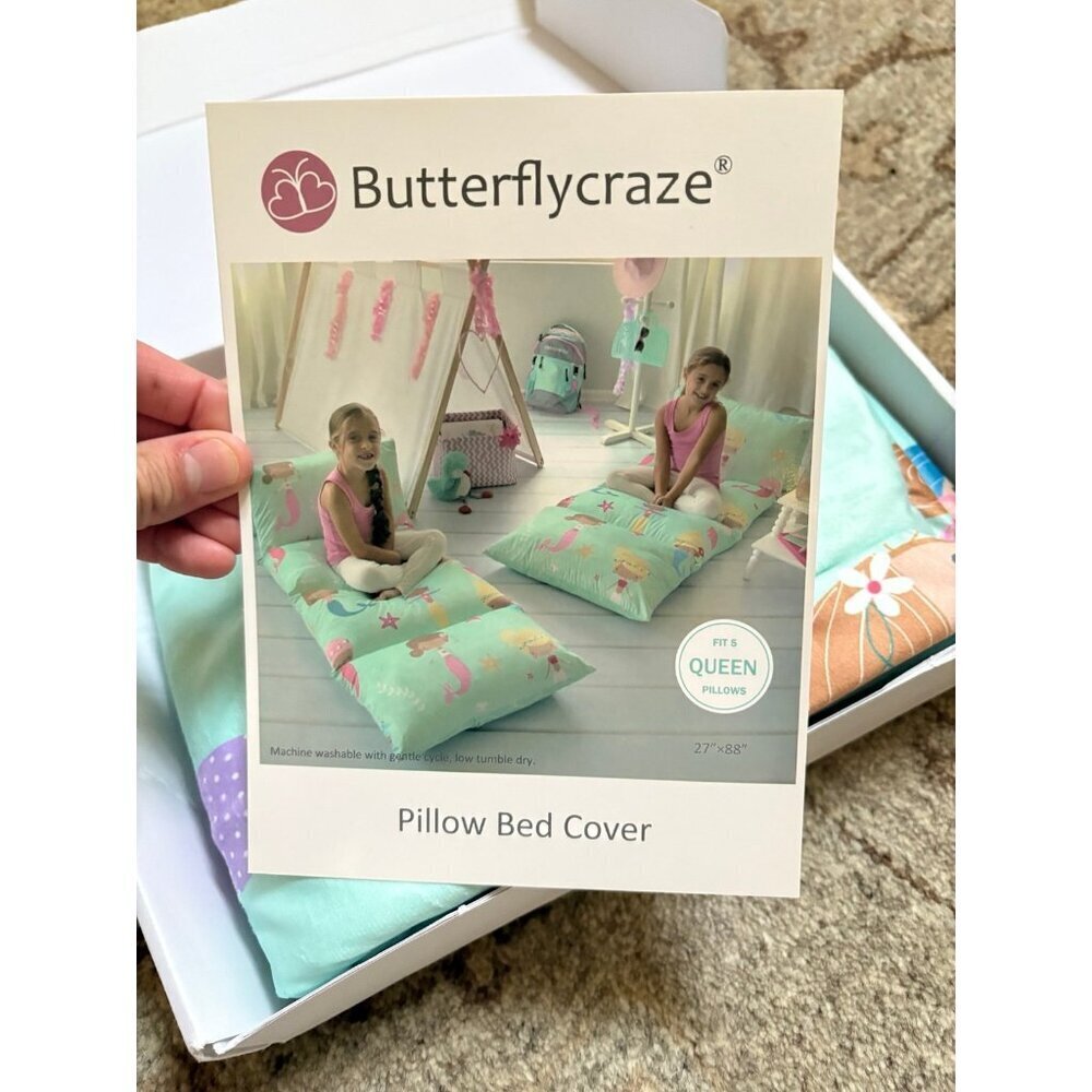 Butterfly Craze Pillow Bed Cover Mermaid Print NEW